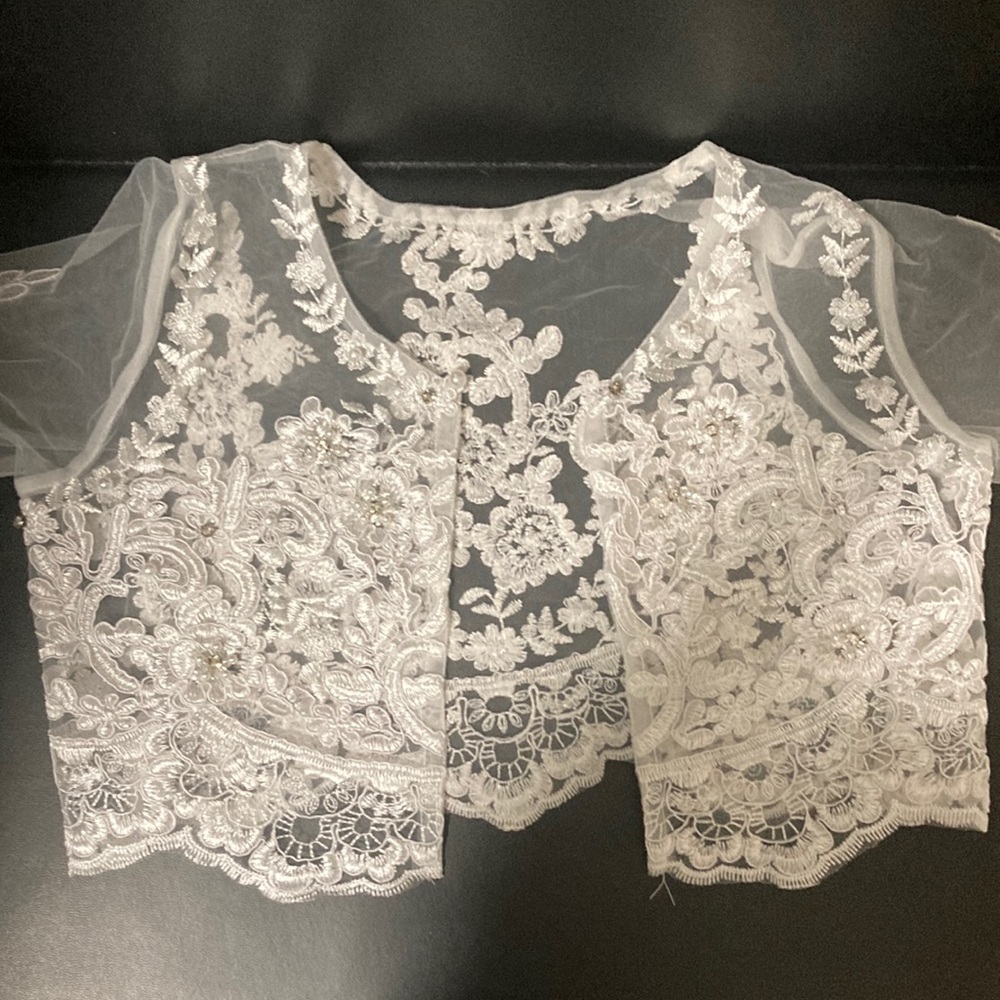 White fishnet jacket